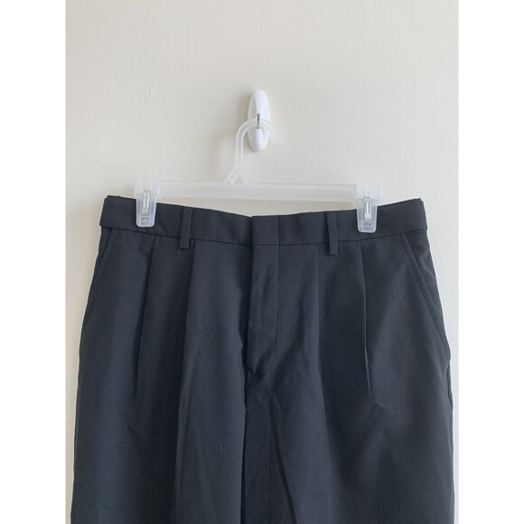 Edwards Pleated Poly Wool Dress Pants, Mens 30x29 - Black NEW! - Picture 2 of 7